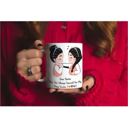 Khakee White & Black Text or Slogans Printed Glossy Microwave Safe Mugs 325 ml image 4