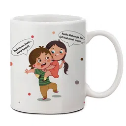 The Purple Tree Stone Studded Rakhi & Printed Ceramic Mug Gift Set image 4