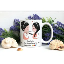 Khakee White & Black Text or Slogans Printed Glossy Microwave Safe Mugs 325 ml image 3
