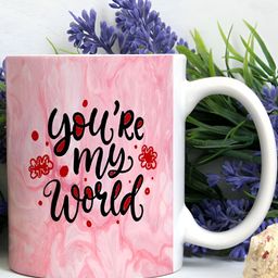 Khakee White Text or Slogans Printed Ceramic Glossy Mugs 325 ml image 5