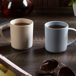 Red Butler 2 Pcs Blue & Off-White Bamboo Fibre Matte Cups - 375 ML Each-picture-29