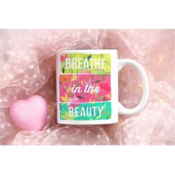 Khakee White & Green Text or Slogans Printed Ceramic Glossy Mugs 325 ml image 3