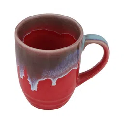 Homesake Set of 2 Red & Turquoise Blue Printed Ceramic Glossy Mugs image 2