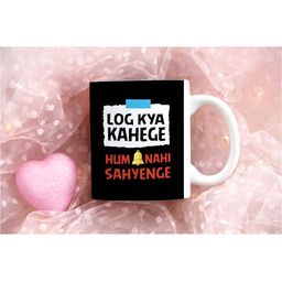Khakee White & Black Printed Ceramic Glossy Mugs image 3