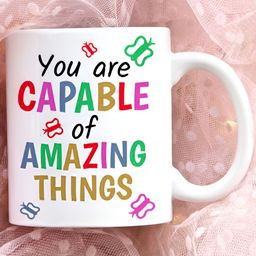 Khakee White & Red Text or Slogans Printed Ceramic Glossy Mugs 325 ml image 5