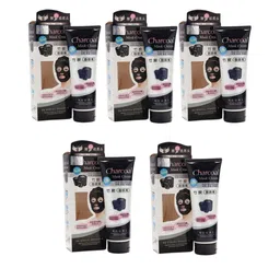 Lenon Set Of 5 Charcoal Mask Cream- 130 g Each-16
