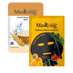 MasKing Set of 2 Beauty Diva Charcoal Combo Facial Sheet Mask 45 ml-0