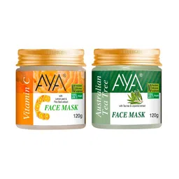 AYA Set Of 2 Paraben Free Face Masks - Vitamin C & Tea Tree- 120g Each-3
