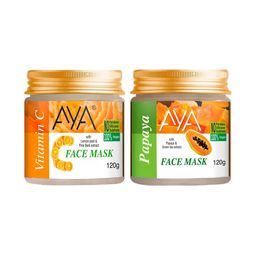 AYA Set Of 2 Paraben Free Face Masks - Vitamin C & Papaya - 120g Each-15