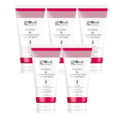 Globus naturals Set Of 5 Glycolic & 1% Salicylic Acid Anti Acne Peel Off Mask - 100ml Each-26