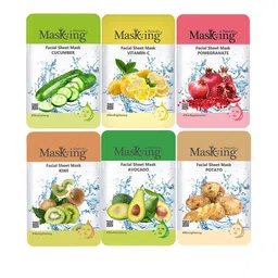 MasKing Set of 6 Beauty Facial Sheet Masks - 20 ml each-picture-5