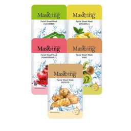 Masking Beauty Combo Pack of 5 Facial Sheet Mask 20ml-97