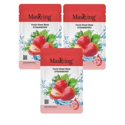 MasKing Set of 3 Strawberry Facial Sheet Masks - 20 g Each-picture-2