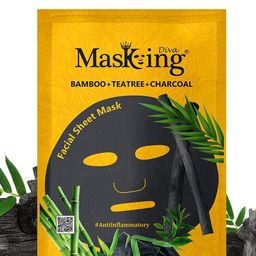 MasKing Set of 2 Diva Bamboo, Teatree & Charcoal Facial Sheet Mask 50 ml-23