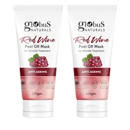 Globus naturals Set of 2 Red Wine Peel off Mask for Wrinkle Treatment - 100g Each-45