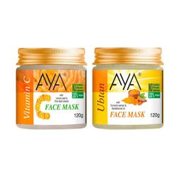 AYA Set Of 2 Paraben Free Face Masks - Ubtan & Vitamin C - 120g Each-17