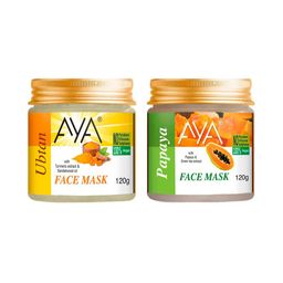 AYA Set Of 2 Ubtan & Papaya Face Masks-120gm Each-36
