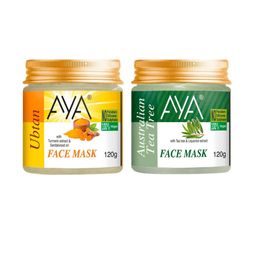 AYA Set Of 2  Australian Tea Tree & Ubtan Face Mask - 120g Each-0