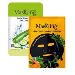 MasKing Pack of 2 Cucumber & Charcoal Facial Sheet Masks image 2