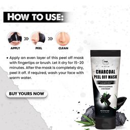 TNW the natural wash Set Of 2 Charcoal Peel Off Mask To Reduce Blackheads - 100g Each image 5