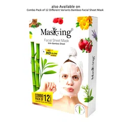 MasKing Pack of 2 Papaya, Pomegranate & Grape Seed Facial Sheet Masks image 5