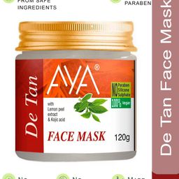 AYA Set of Activated Charcoal & De Tan No Paraben Face Mask - 120 g Each image 5