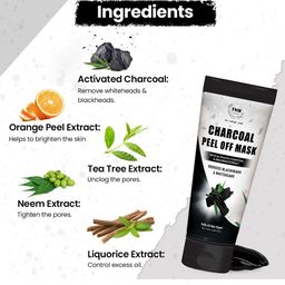 TNW the natural wash Set Of 2 Charcoal Peel Off Mask To Reduce Blackheads - 100g Each image 2