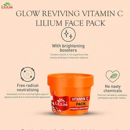 Lilium Set Of 2 Vitamin C Face Mask Hydrates & Brightens - 100g Each image 4