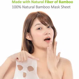 MasKing Unisex Pack of 3 Bamboo Facial Sheet Mask of Neem, Tulsi & Turmeric image 4