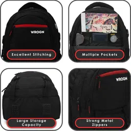 WROGN Unisex Backpack with USB Charging Port image 3