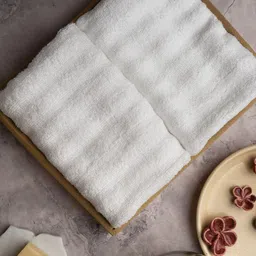 MUSH Set Of 2 White Solid 600 GSM Ultra Soft & Eco Friendly Bamboo Hand Towel-image-36