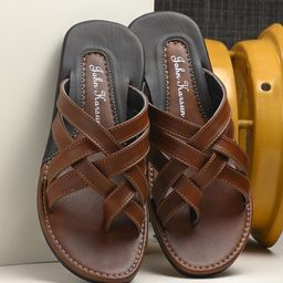 John Karsun Men Tan Comfort Sandals-image-47
