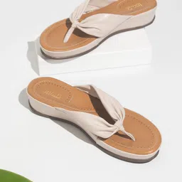 Inc 5 Women Beige Solid Comfort Sandals-image-57