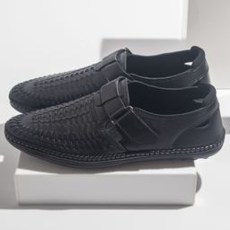 ATESBER by Inc.5 Men Textured Leather Shoe-Style Sandals-image-59