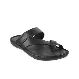 Mochi Men Black Leather Comfort Sandals-image-70
