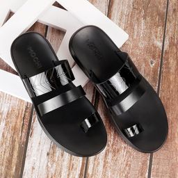 Mochi Men Textured Leather Comfort Sandals-image-30