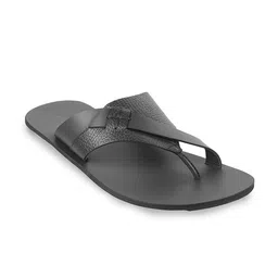 Metro Men Black Leather Comfort Sandals-image-23