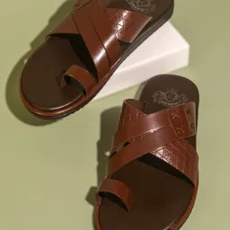 ATESBER by Inc.5 Men One Toe Leather Comfort Sandals-image-45