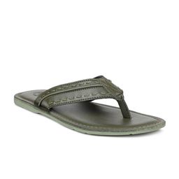 PRIVO by Inc.5 Men Olive Green Leather Comfort Sandals-image-91