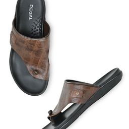 Regal Men Textured Leather Comfort Sandals-picture-41