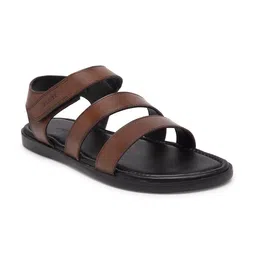BEAVER Men Leather Comfort Sandals With Velcro-picture-3