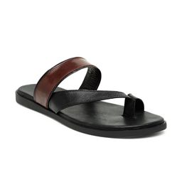 BEAVER Men Open One Toe Leather Comfort Sandals-image-82