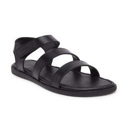 BEAVER Men Open Toe Leather Comfort Sandals With Velcro-image-107