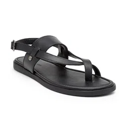 BEAVER Men Open One Toe Leather Comfort Sandals With Buckle-picture-1