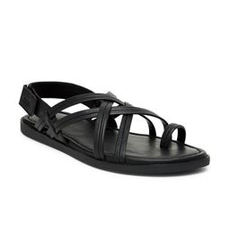 BEAVER Men Open Toe Leather Comfort Sandals With Velcro Closure-image-102