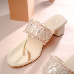 NR By Nidhi Rathi Embellished Block Heels-picture-0