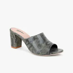 Glitzy Galz Black Block Sandals-49