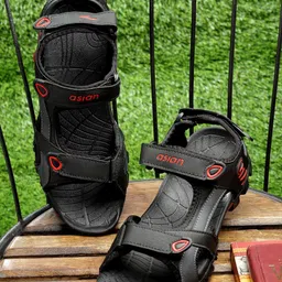 ASIAN Men VINTAGE-02 Textured Sports Sandals With Velcro Closure-image-82