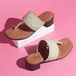 Inc 5 Textured Open Toe Block Heels-33