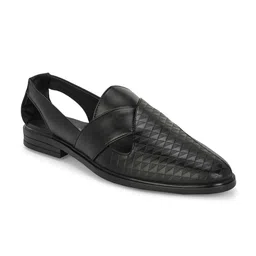 Eego Italy Men Textured Ethnic Shoe-Style Sandals-image-82